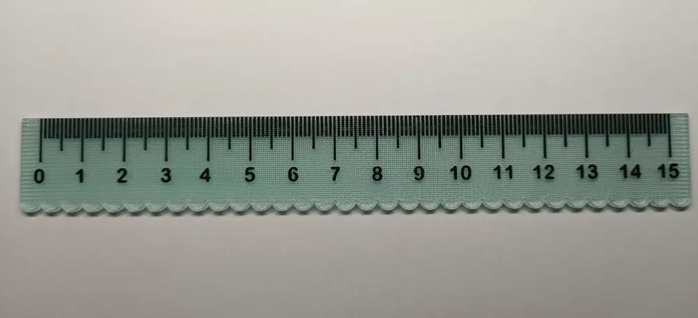A translucent ruler with wavy lines by icebox - MakerWorld
