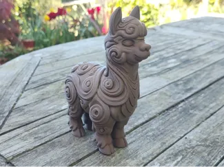 Baroque Alpaca / Llama Figurine