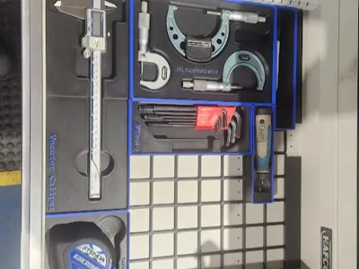 Gridfinity Mitutoyo Drawer Holders