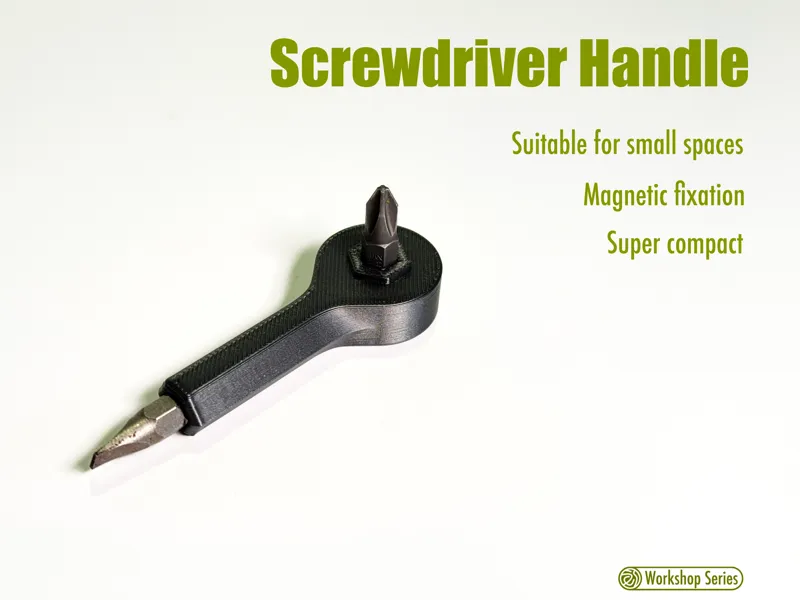 EDC Screwdriver Handle|螺丝批头手柄|磁吸|紧凑|双向安装