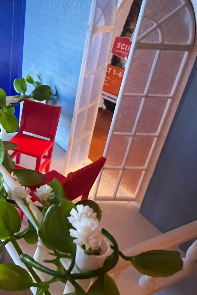 Miniature glass door