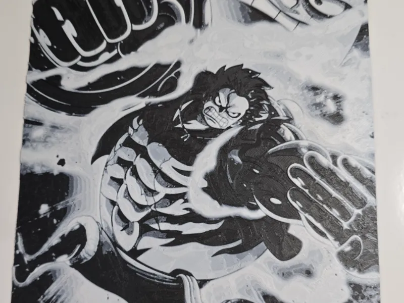 Luffy Gear 4 Hueforge Black&White