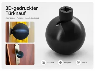 Moderner runder Türknauf
