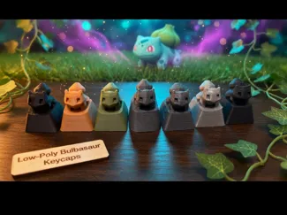 Bulbasaur Low-Poly Pokémon key cap