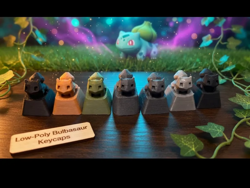 Bulbasaur Low-Poly Pokémon key cap