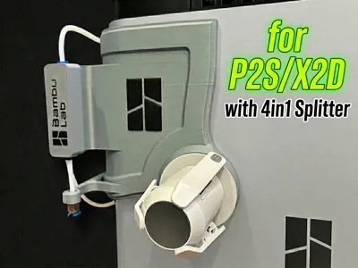 Side Mount "AMS lite" Spool Holder + Hub (P2S/X2D)