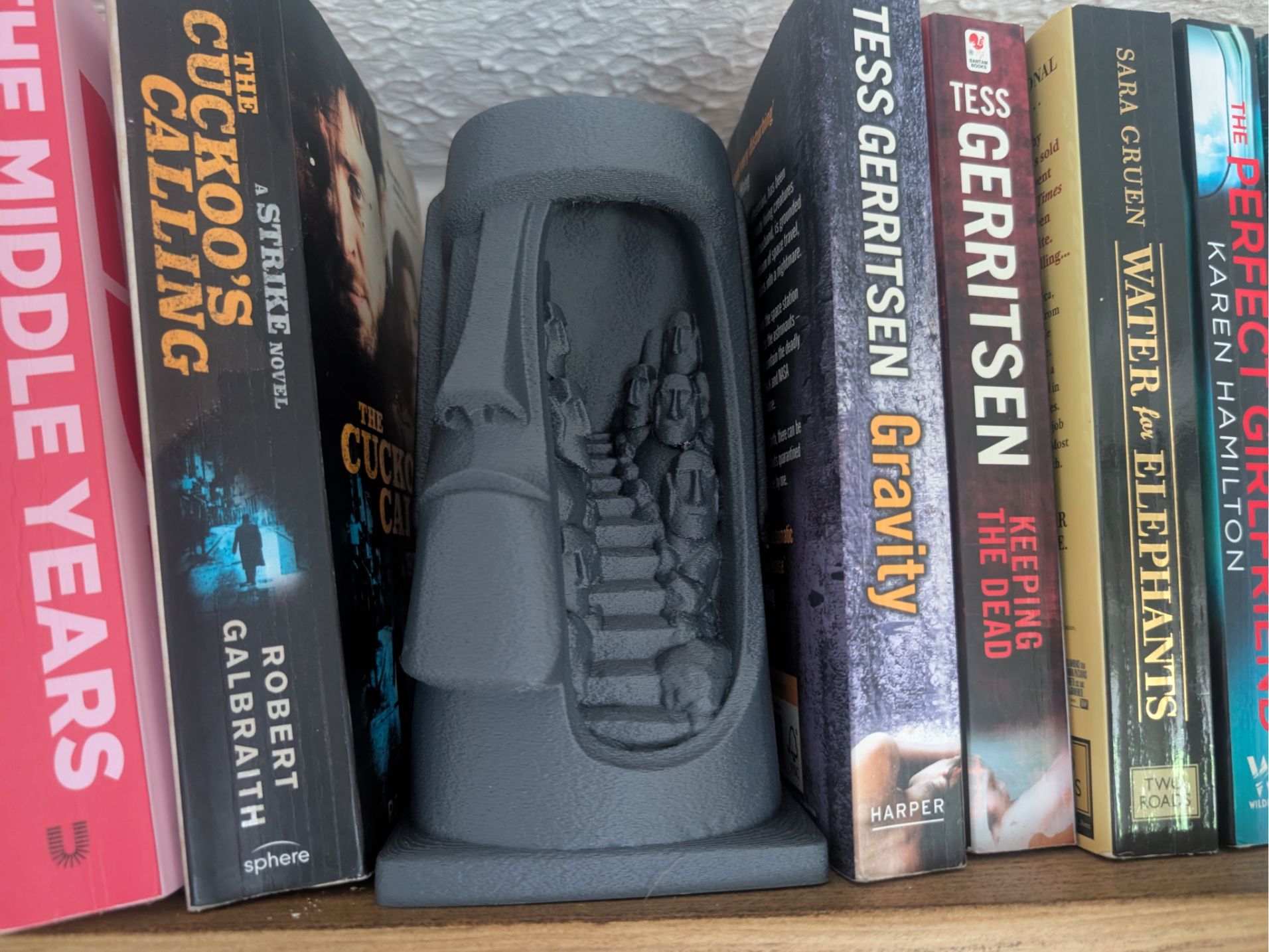 Moai Head Book Nook / Statue