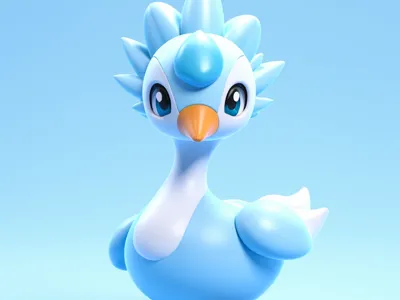 A white icy swan!