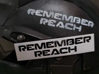 Remember Reach text stencil for cosplay