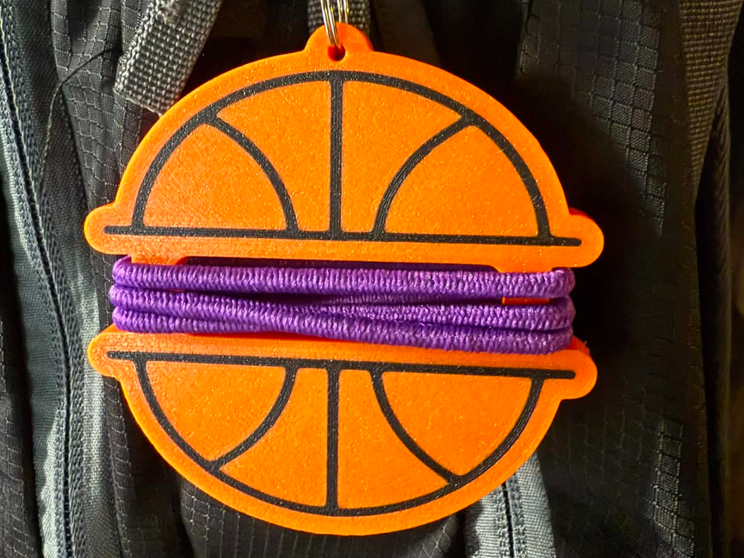 Basketball Hair Tie Bag Tag - 1