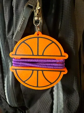 Accesorio para sujetar ligas de cabello: Basketball Hair Tie Bag Tag — vista de referencia 2