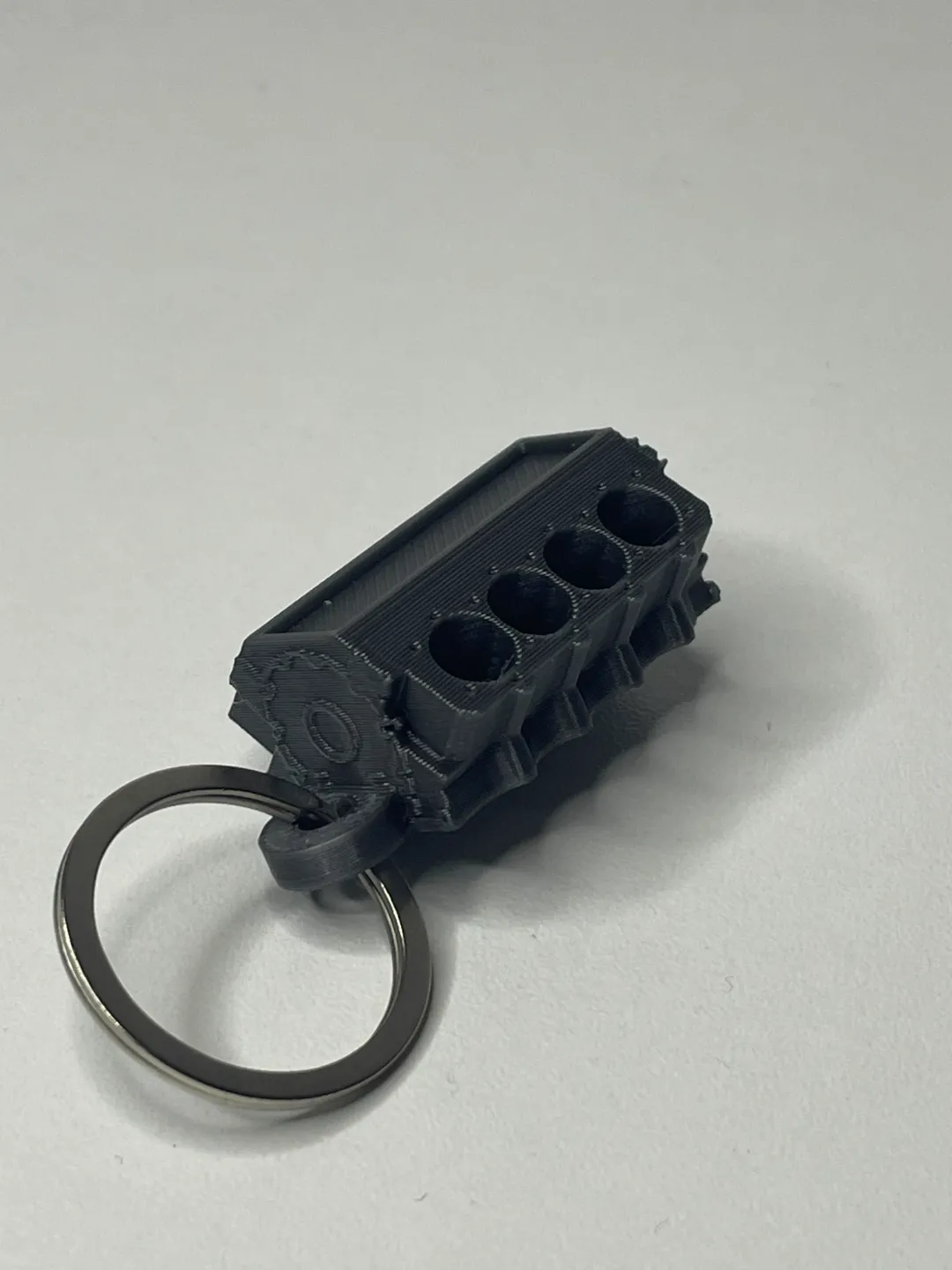Engine block V8 keychain view 3