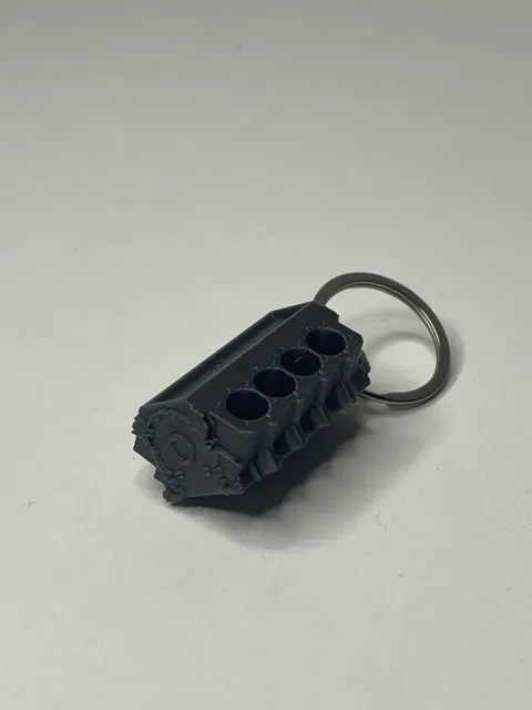 Engine block V8 keychain view 4