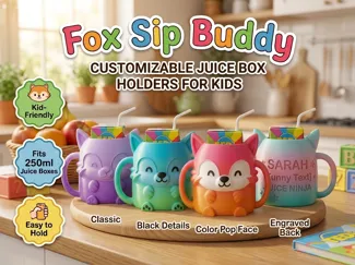 Fox Cub Juice Holder for Kids