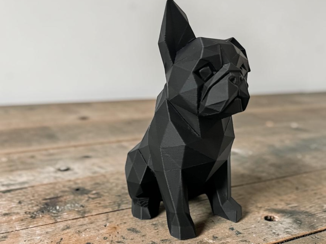 lowpoly designer life size pug statue
