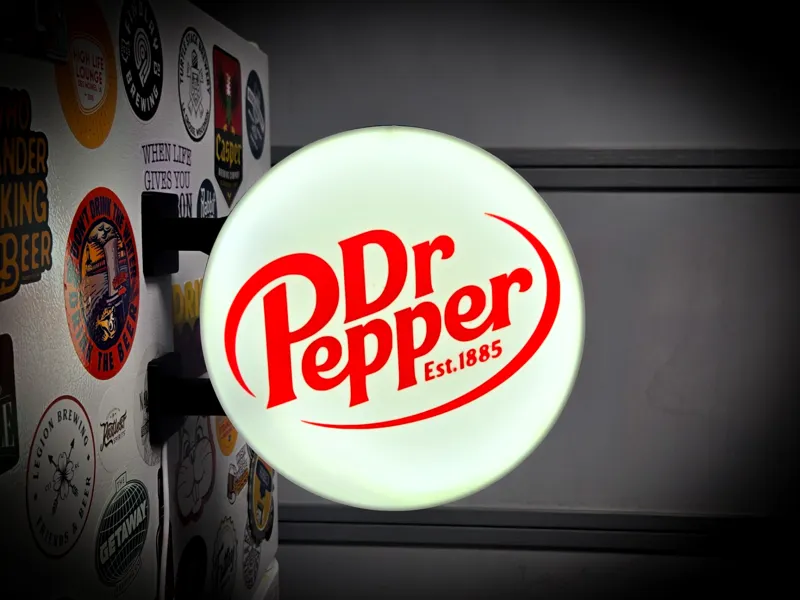 DR PEPPER ~ 2-Sided Round Lightbox