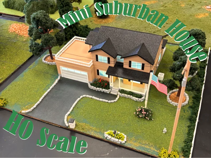 Mini Suburban House (HO  Scale)