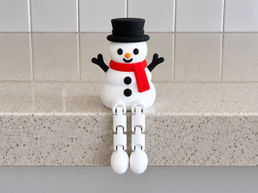Flexi Leg Snowman | Articulated Christmas Decor - 1