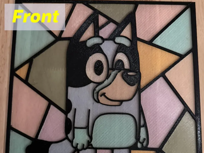 Bluey Stained Glass ~ Fan Art