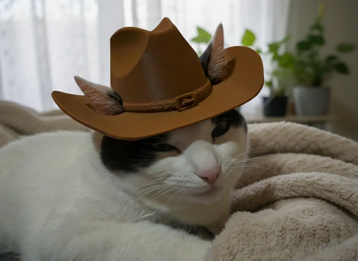 Cowboy Hat for Cat view 2