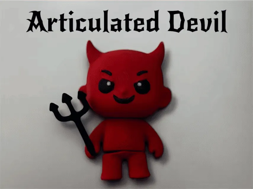 Cute flexi Devil - Free 3D Print Model - MakerWorld