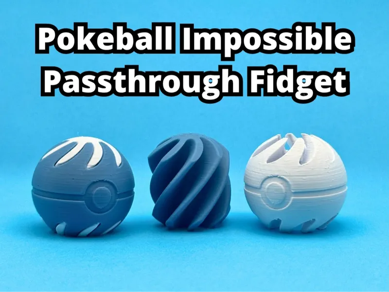 Pokeball Impossible Passthrough Fidget Toy Pokemon