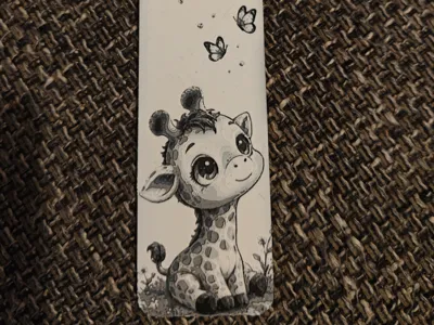 Cute Giraffe Bookmark - Kawaii Giraffe 