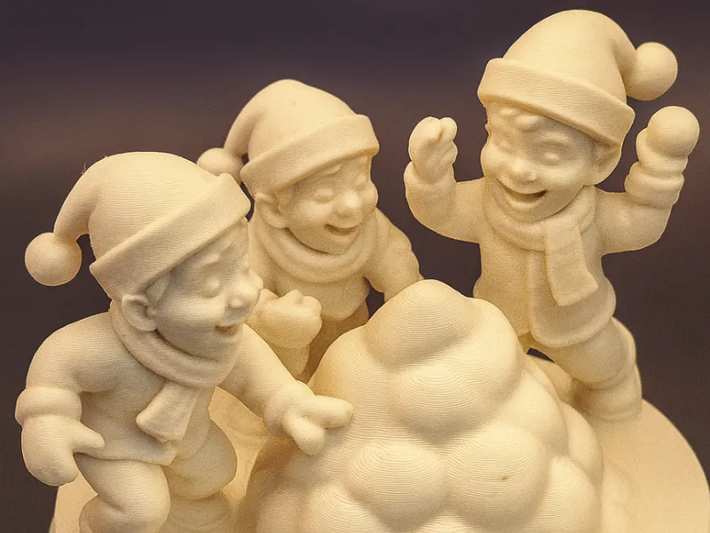 Schneeball-Schlacht Diorama