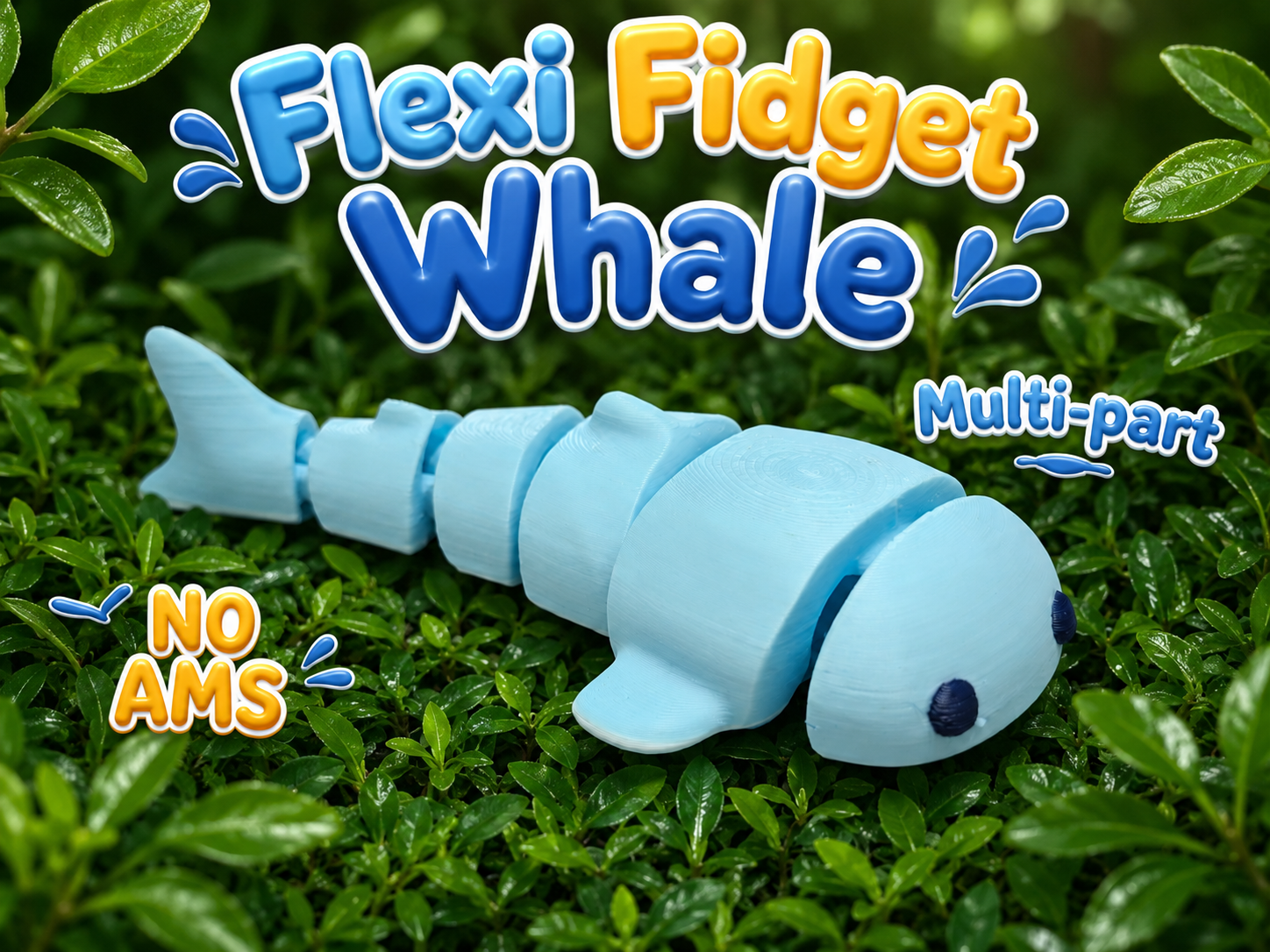 Flexi Fidget Whale [ NO AMS - Multi-part ]