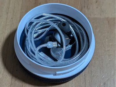 IEM Case, round box w twist snap lock. Extra tall!