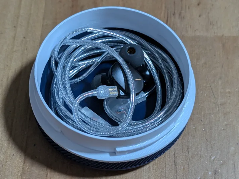 IEM Case, round box w twist snap lock. Extra tall!