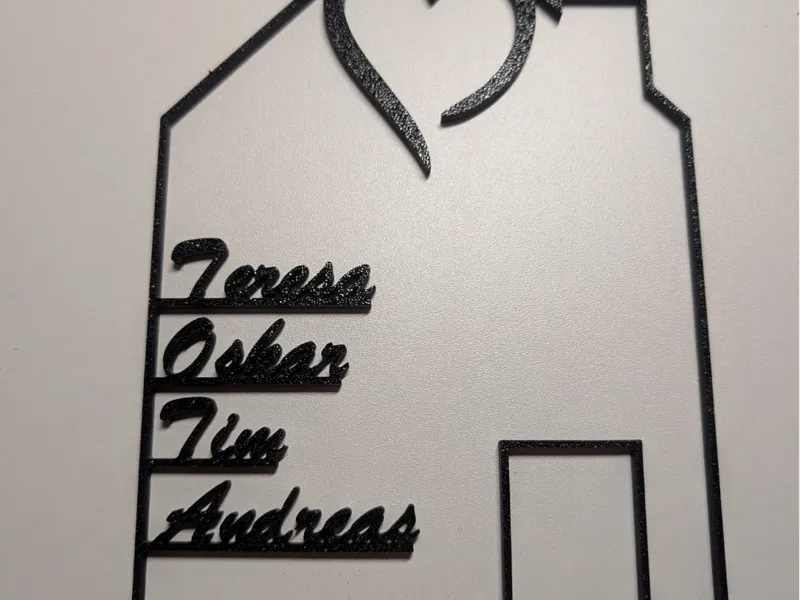 Haus mit Herz und Name Einzugsgeschenk anpassbar
