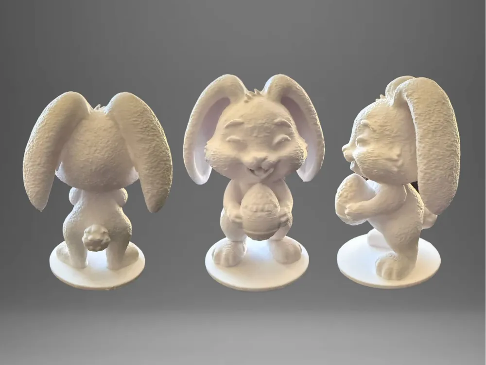 Cute Bunny Figurine – Optimized Supports - Free 3D Print Model - MakerWorld