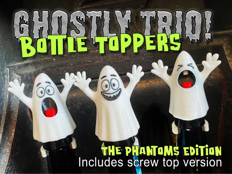 Ghostly Trio Bottle Toppers – Da Phantoms Edition 