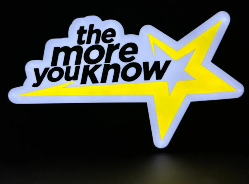 the more you know - meme - LED Light box
