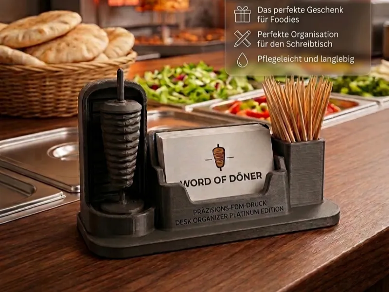 Mini Döner Desk Station with Business Card Holde