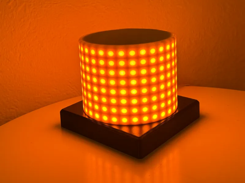 Cylindrical Lamp with Animations - WLED, WLAN