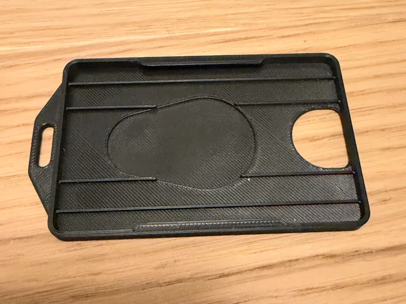 ID badge holder with key compartment
