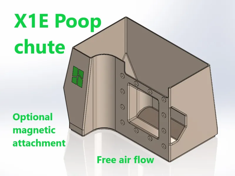 X1E Poop Chute with magnets (optional)