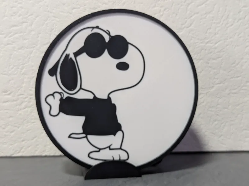 Snoopy Motiveinsatz für Ringlichtlampe