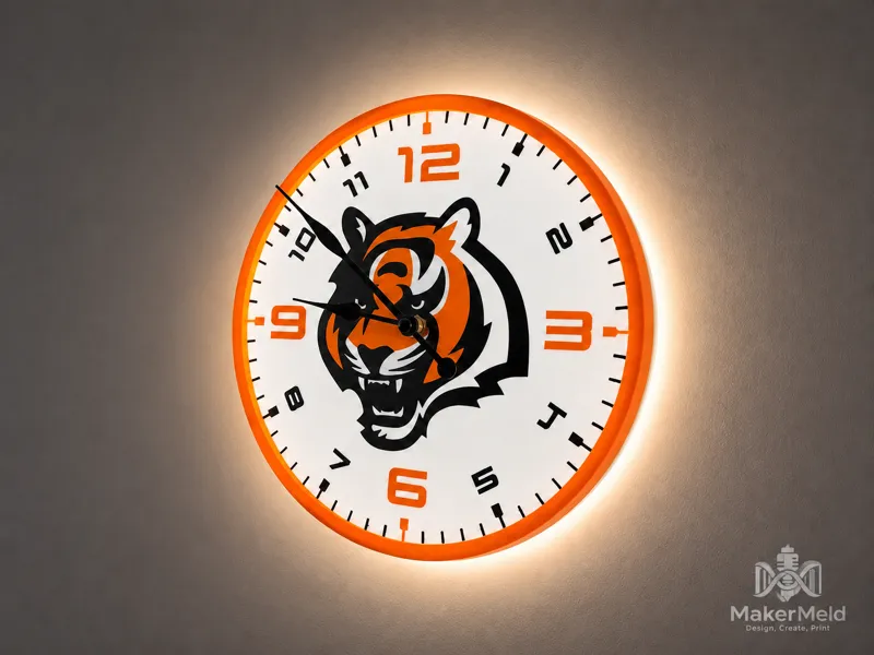 Illuminated Cincinnati Bengals Wall Clock
