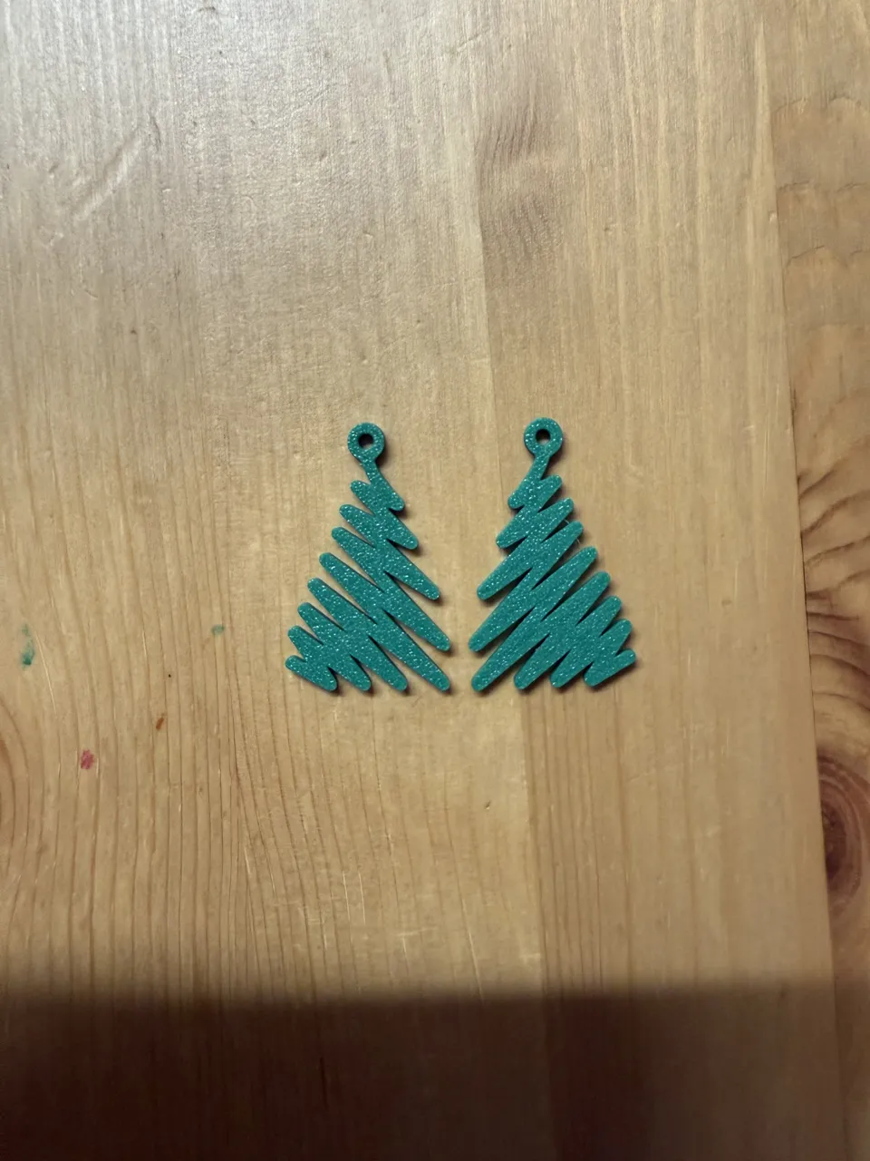 4 Sets of scribble Christmas tree Earrings view 4