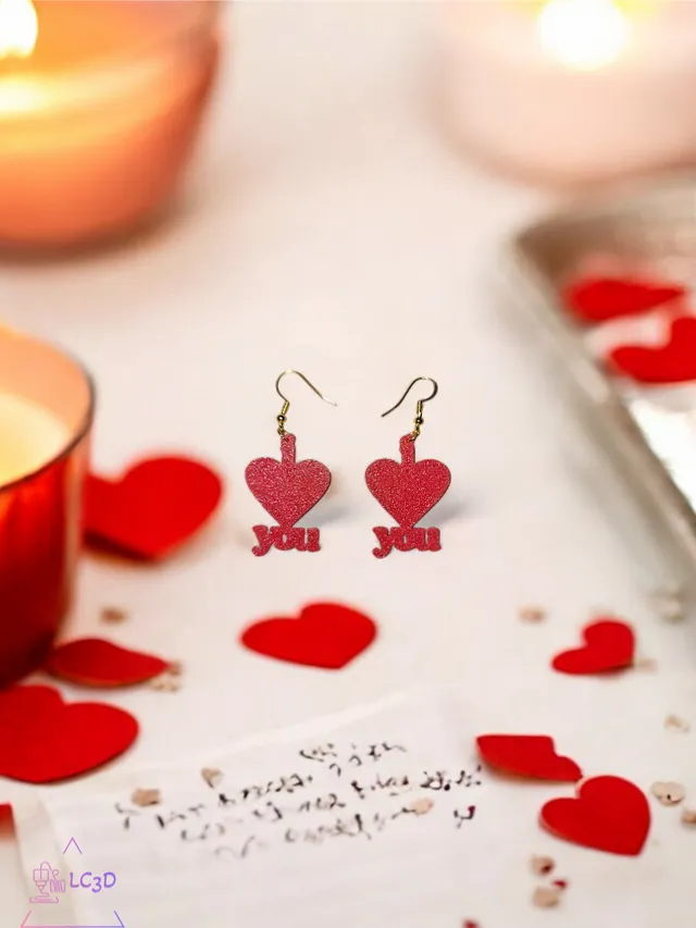 I love you earrings