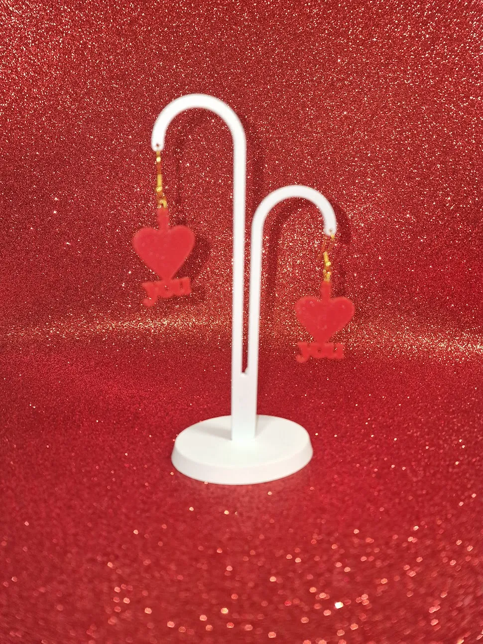 I love you earrings view 3