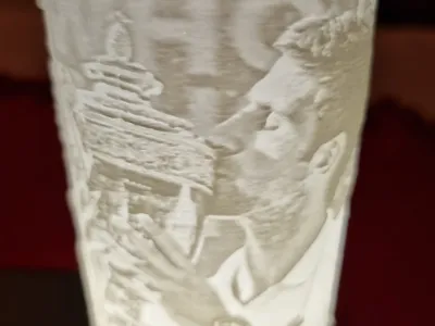Djokovic Nadal Federer - Litophany Lamp