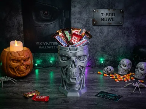 Caja o estuche: Terminator T-800 Candy Bowl — referencia de MakerWorld