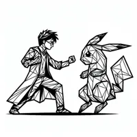 Scène décorative Harry Potter contre Pikachu — photo 1