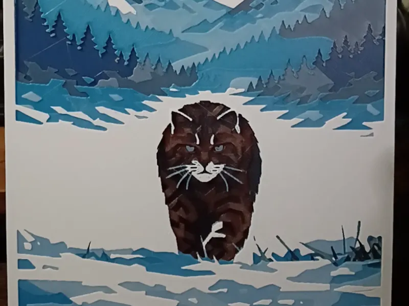 Hueforge - Chat Neige Montagne
