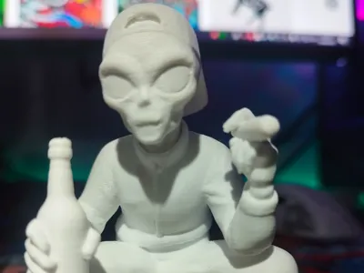 Slavic Alien Drink And Smoke