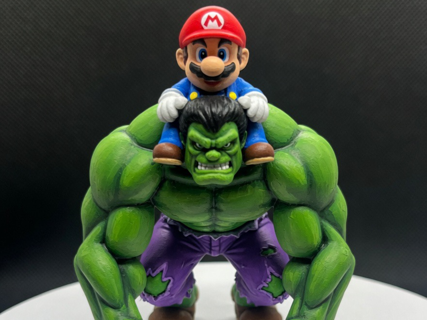Mario Riding Hulk